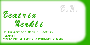 beatrix merkli business card